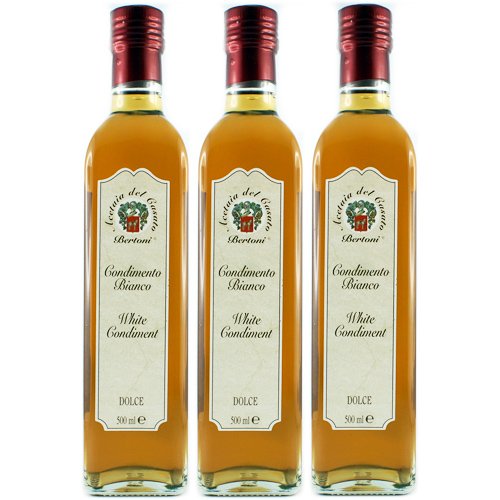 Bertoni 3x Condimento Bianco Dolce 'Weißweinessig Süß', 500 ml